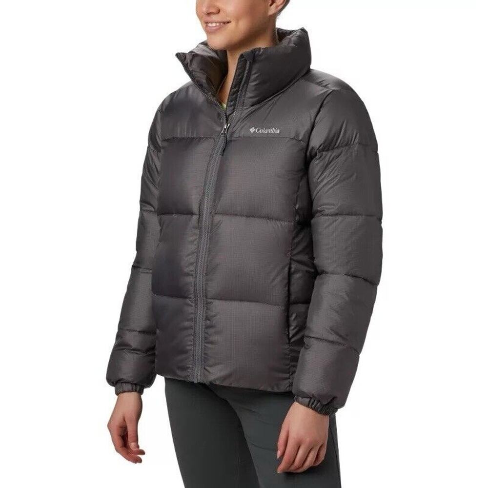 NEW Columbia Womens Puffect Puffer Jacket City Grey Winter Zip Pockets Size XL - Picture 2 of 5